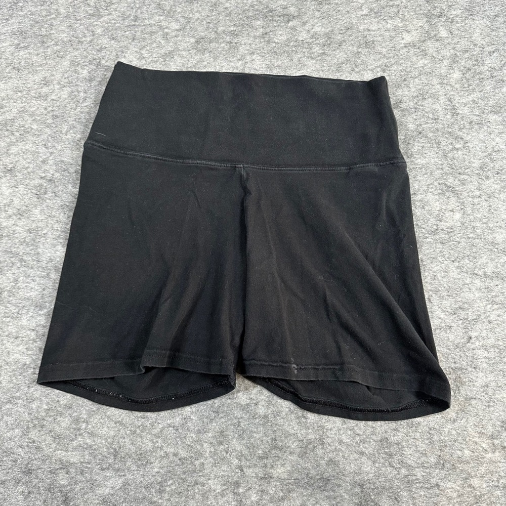Tna Women Black Atmosphere High Rise Athletic Biker Shorts M - Picture 1 of 8